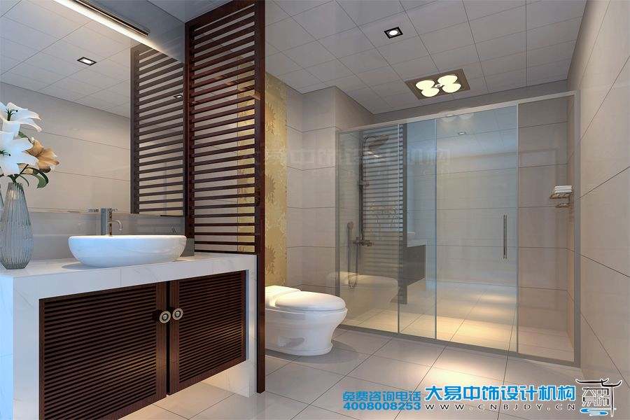 山西長治現代中式風格復式樓設計效果圖