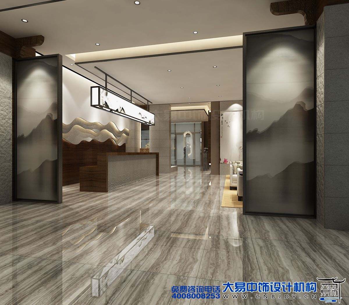 北京國際酒店新中式裝修風格設計古今藝術文化的碰撞