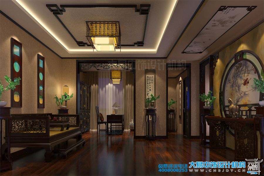 遼寧盤錦220平米別墅設計,感受中式別墅裝修的氣息