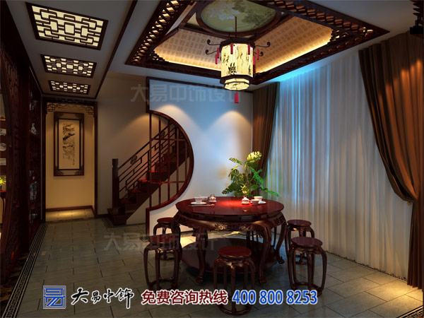 黑龍江哈爾濱280平米中式復(fù)式樓裝飾效果圖