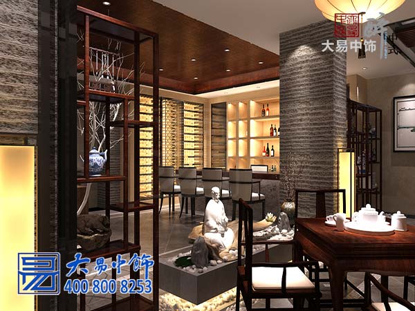 北京私人新中式茶會所裝修設(shè)計 富有層次的立體化會友空間