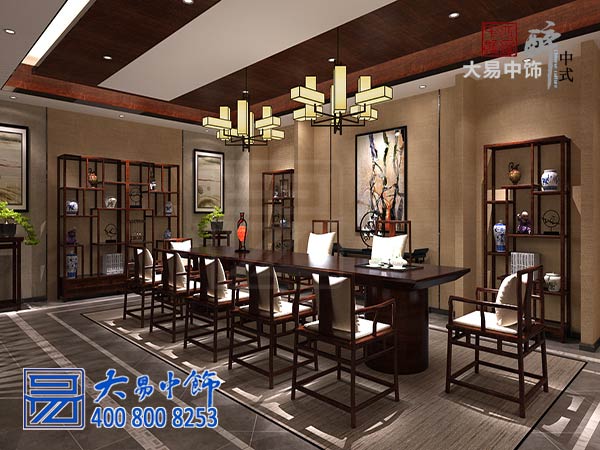 北京私人新中式茶會所裝修設(shè)計 富有層次的立體化會友空間