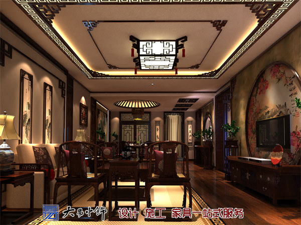 遼寧盤錦220平米別墅設計,感受中式別墅裝修的氣息