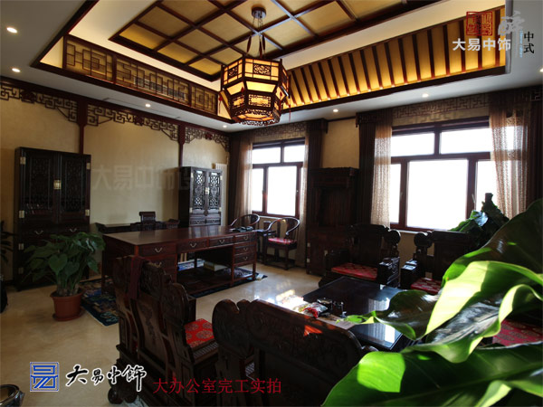 北京順義工業(yè)園區(qū)藥業(yè)集團中式辦公空間裝修設(shè)計元素