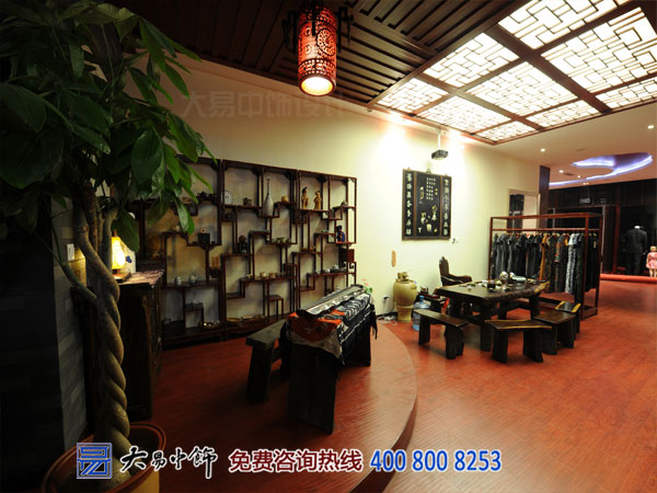 高端中式裝修竣工現場 VIP服裝店中式設計案例