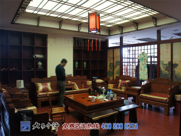 高端中式裝修竣工現場 VIP服裝店中式設計案例